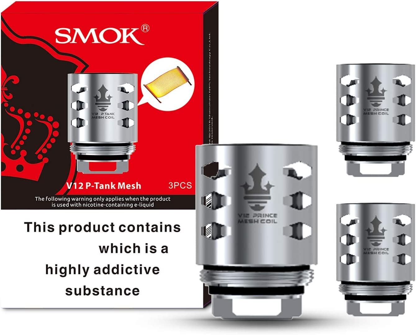 71dHJCyydL._AC_SL1500_.jpg SMOK V12 P-Tank Coils - Image 1